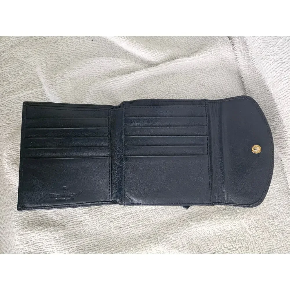 Etienne Aigner Vintage Kisslock Leather Wallet